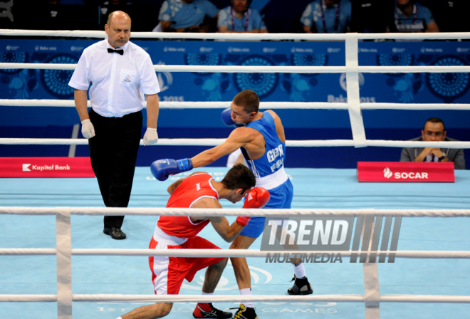 Bakı 2015: Kişilər arasında boks yarışının üçüncü gününə start verilib. Azərbaycan, 18 iyun 2015